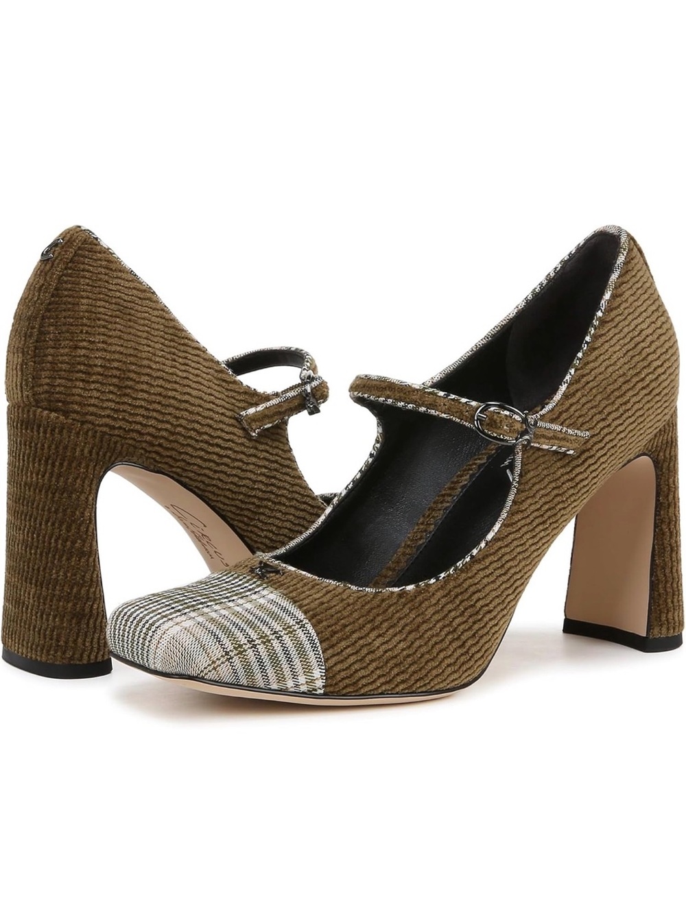 Circus NY by Sam Edelman “Elora” Square Toe Pump - Olive Green Corduroy 🫒 - Picture 11 of 12